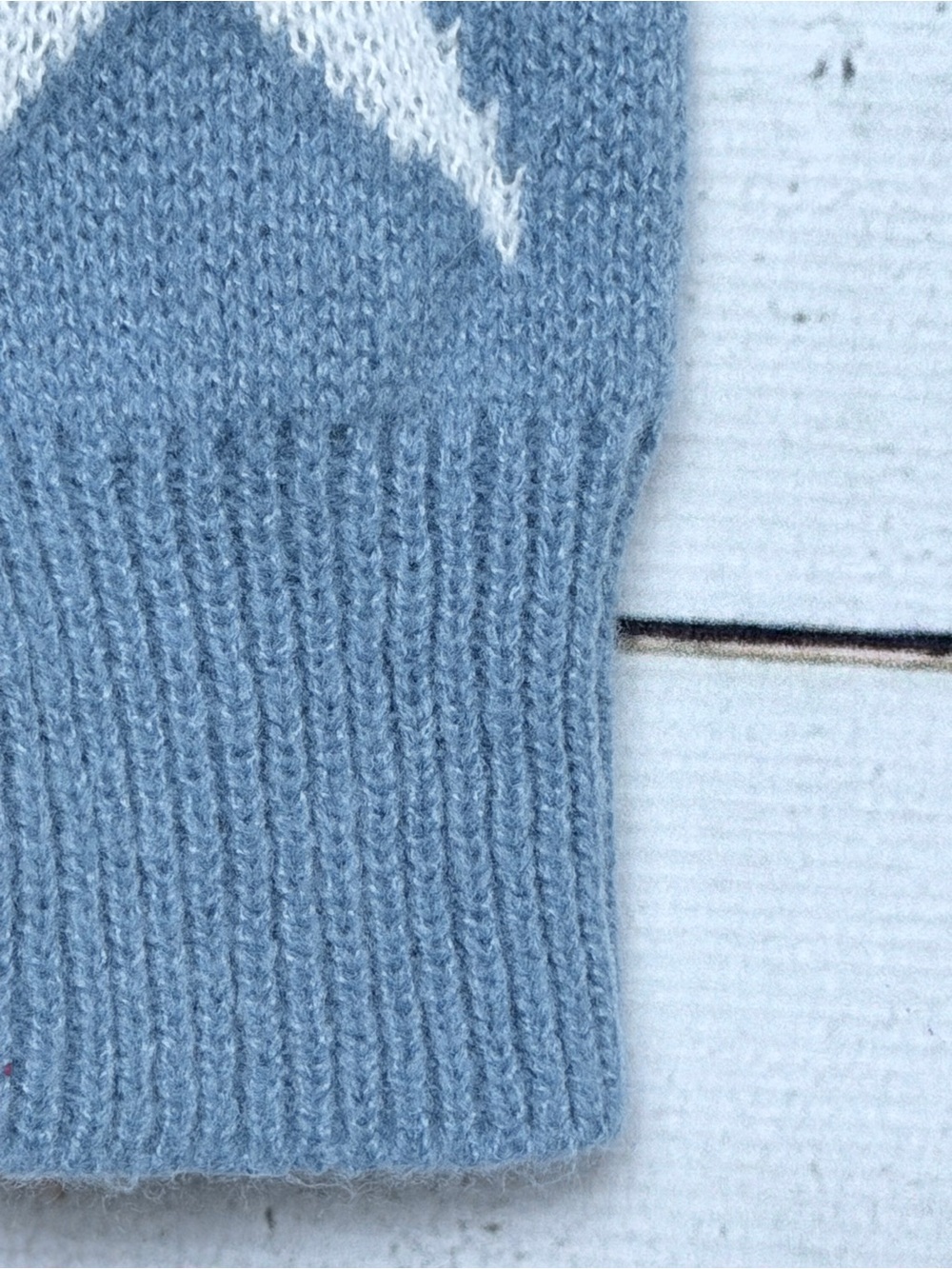 Women's Star Sleeve Crewneck Sweater - Blue - Picture 5 of 5